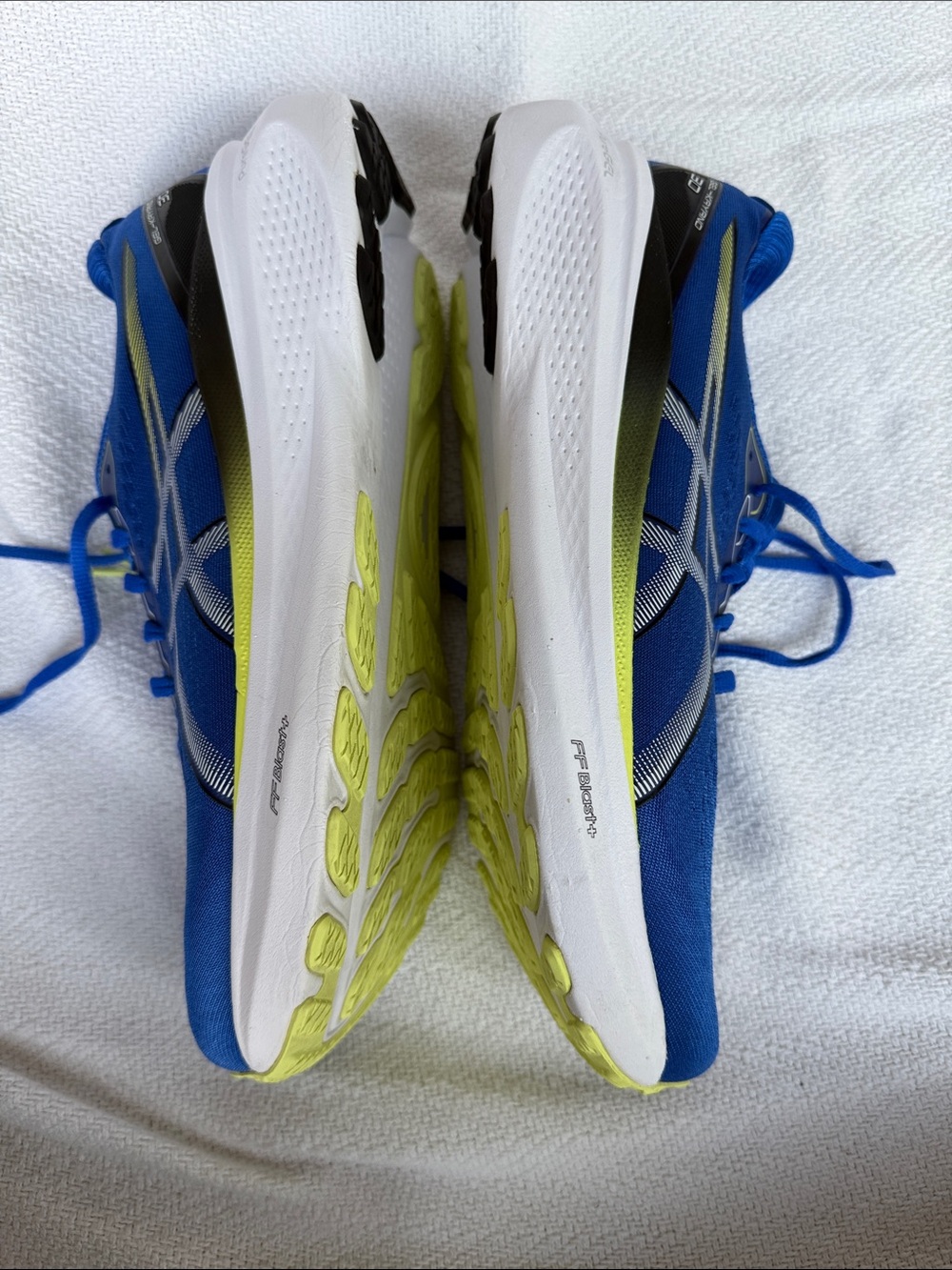 ASICS Blue Athletic Running Shoes with Lime Accents - Picture 6 of 10